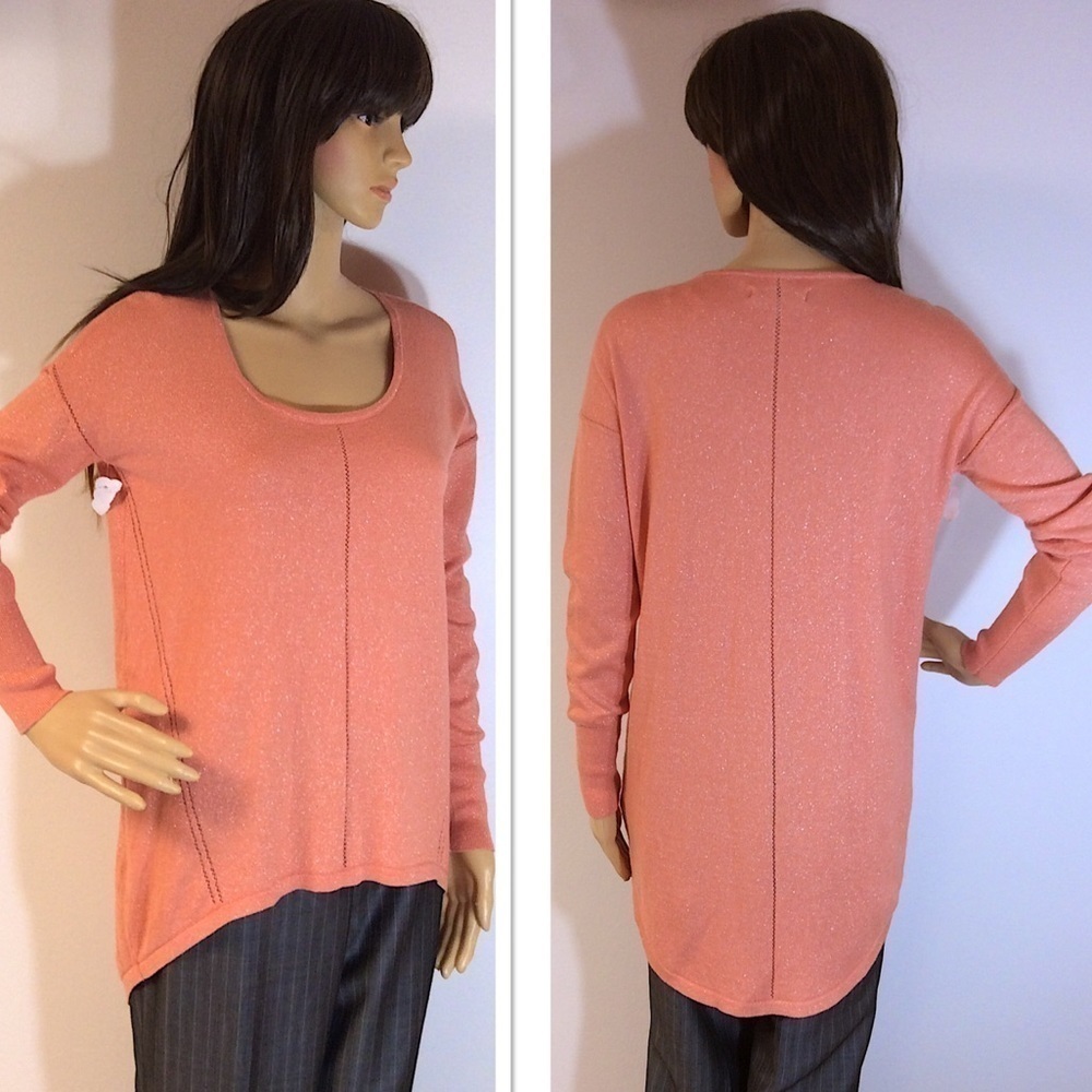 JENNIFER LOPEZ CORAL HI/LO SWEATER - Picture 1 of 7